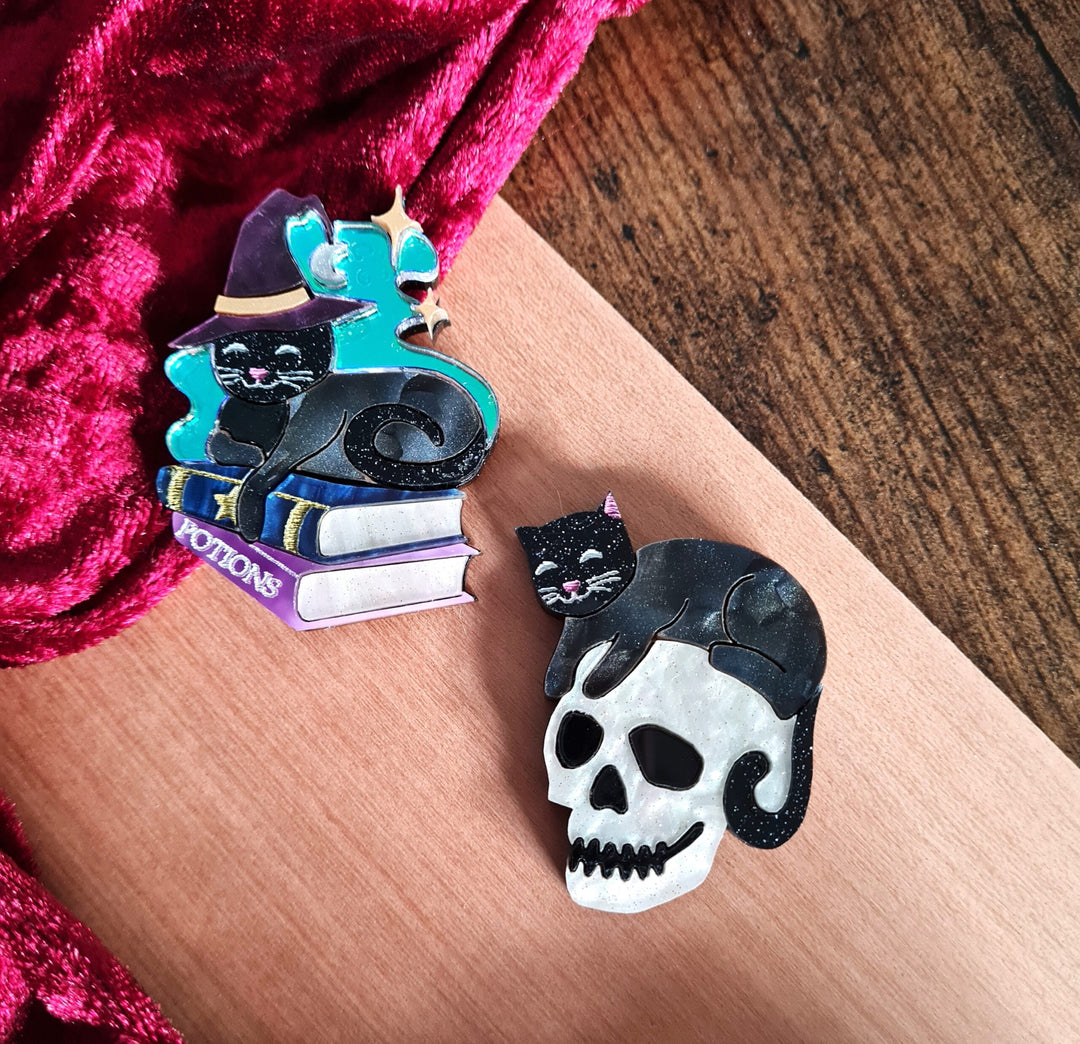 Cat Tarot Card Pin Brooch