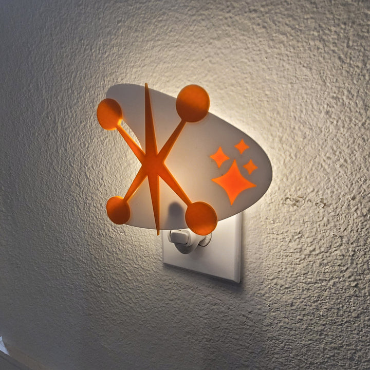 Mid Century Jacks & Starbursts Night Light