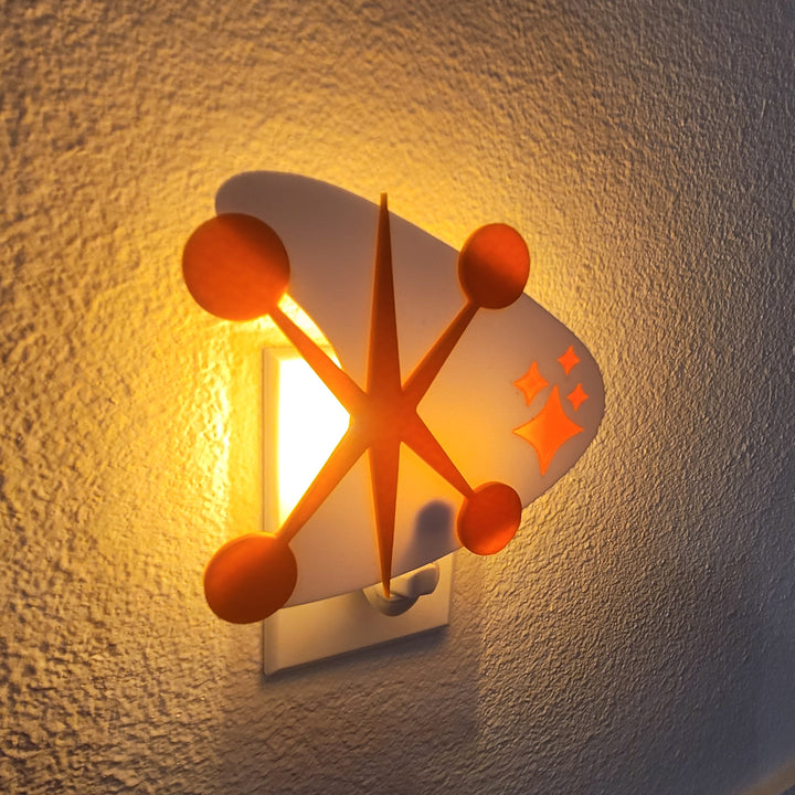 Mid Century Jacks & Starbursts Night Light