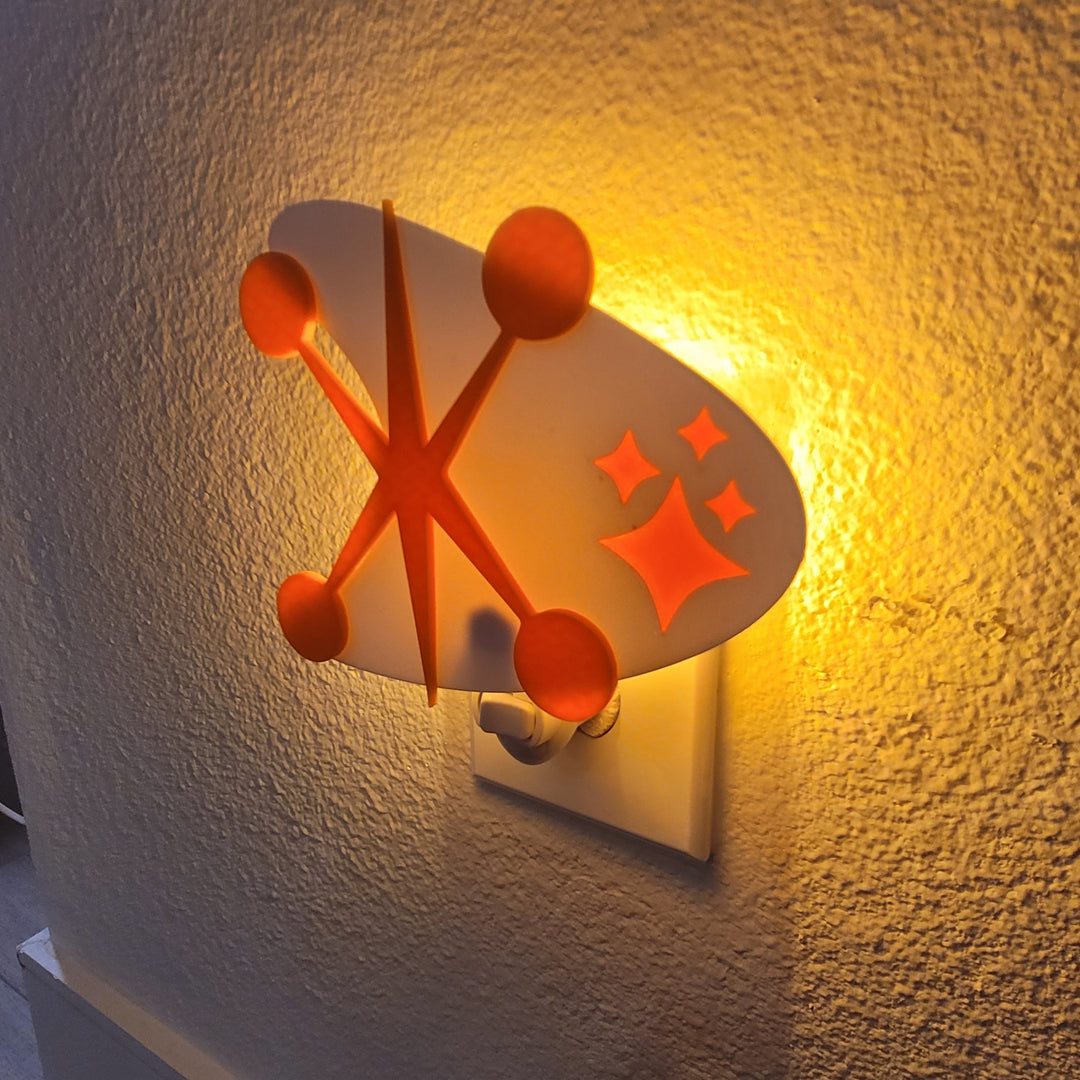 Mid Century Jacks & Starbursts Night Light