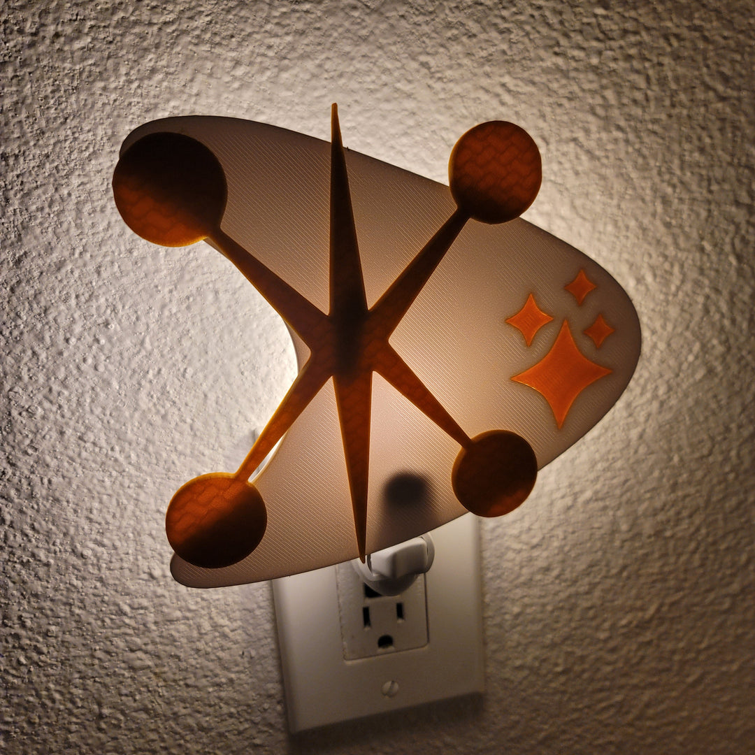 Mid Century Jacks & Starbursts Night Light