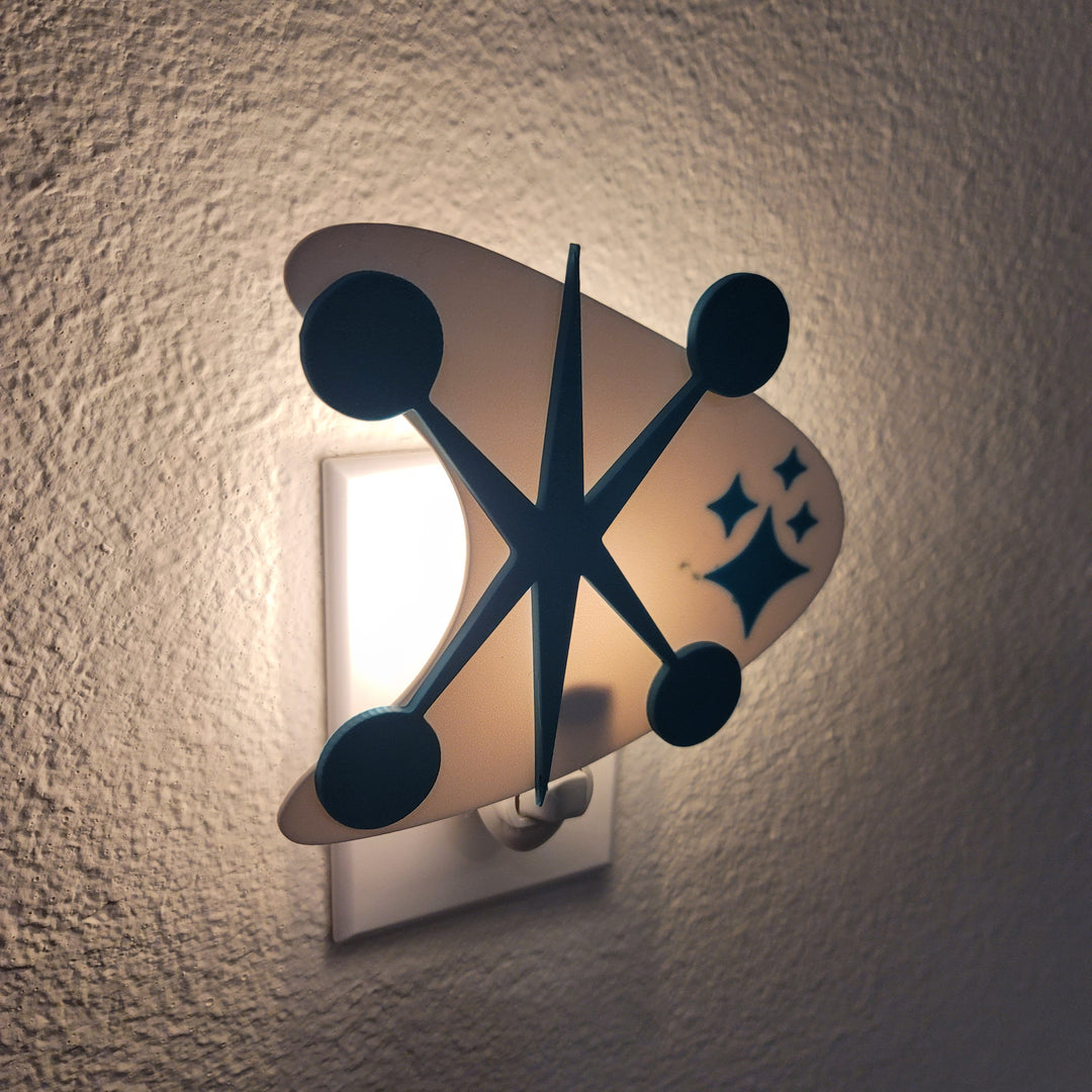 Mid Century Jacks & Starbursts Night Light