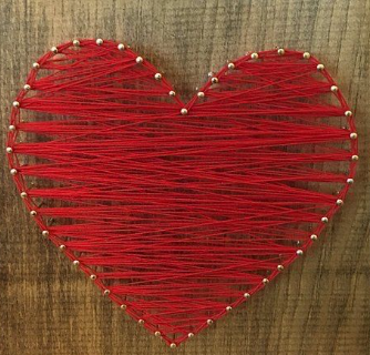 Love Hearth String Art Kit by Wizardi F07-M12-3-DH5014
