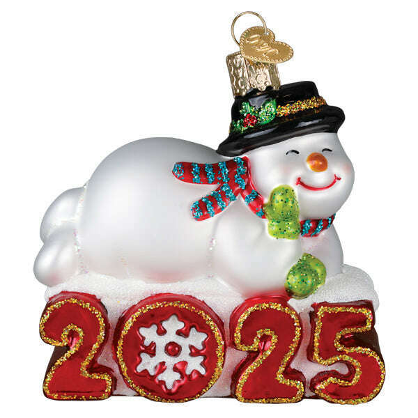 Old World Christmas 2025 Snowman Blown Glass Ornament