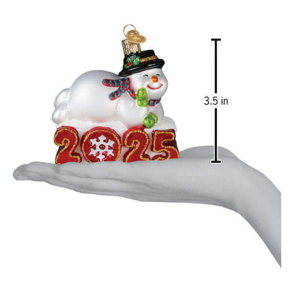 Old World Christmas 2025 Snowman Blown Glass Ornament