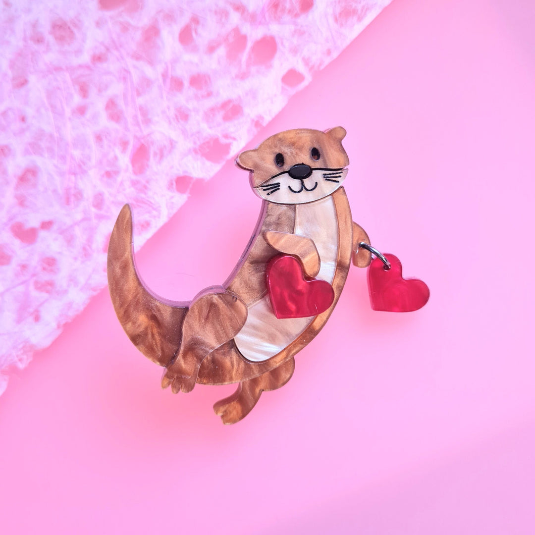 Otterly in Love Brooch or Pendant