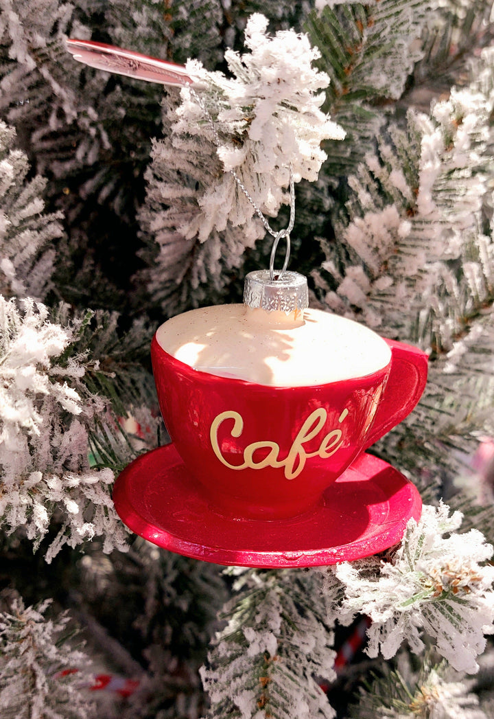 Red Cup Christmas Glass Ornament by Wizardi F07M3-55 HB-SY25228