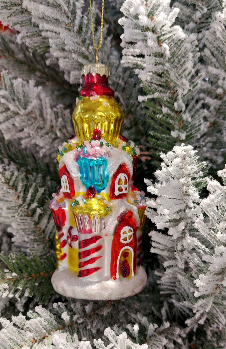 Gingerbread House Christmas Glass Ornament by Wizardi F07M3-11 HB-SY25276