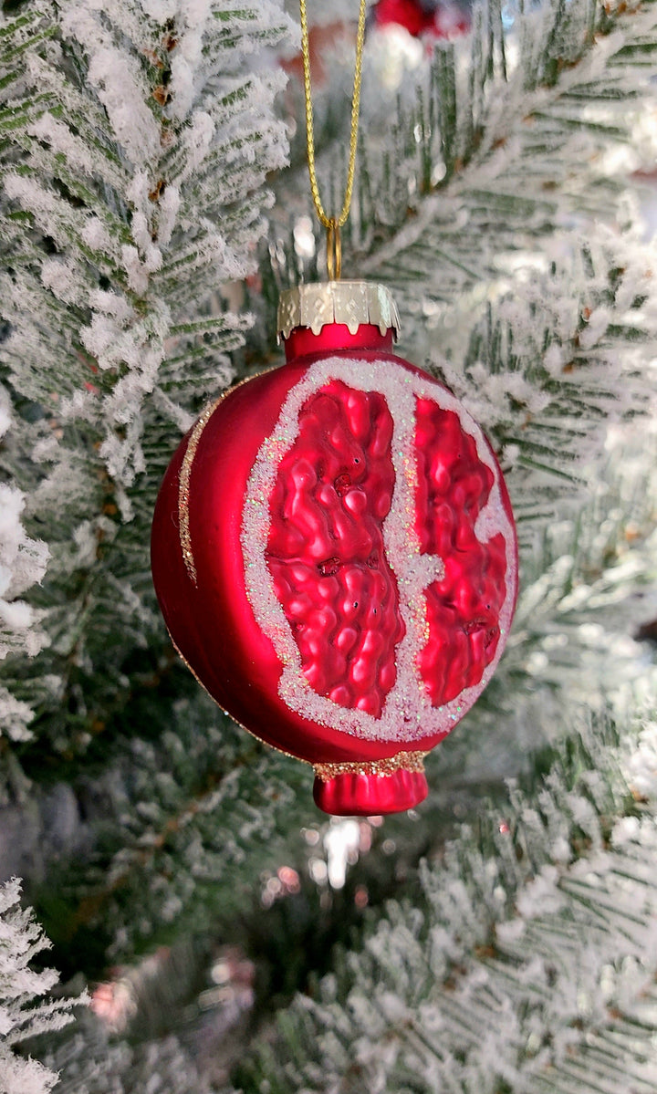 Pomegranate Slice Christmas Glass Ornament by Wizardi F07M3-54 HB-SY25416