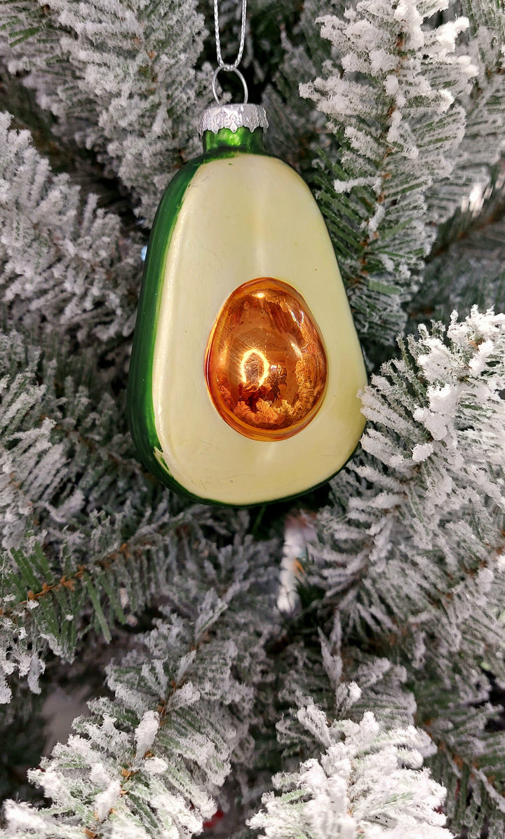 Avocado Christmas Glass Ornament by Wizardi F07M3-37 HB-SY25131