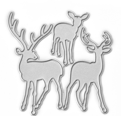 Deers Scrapbooking Cutting Die by Wizardi F07M2-7-ZG221