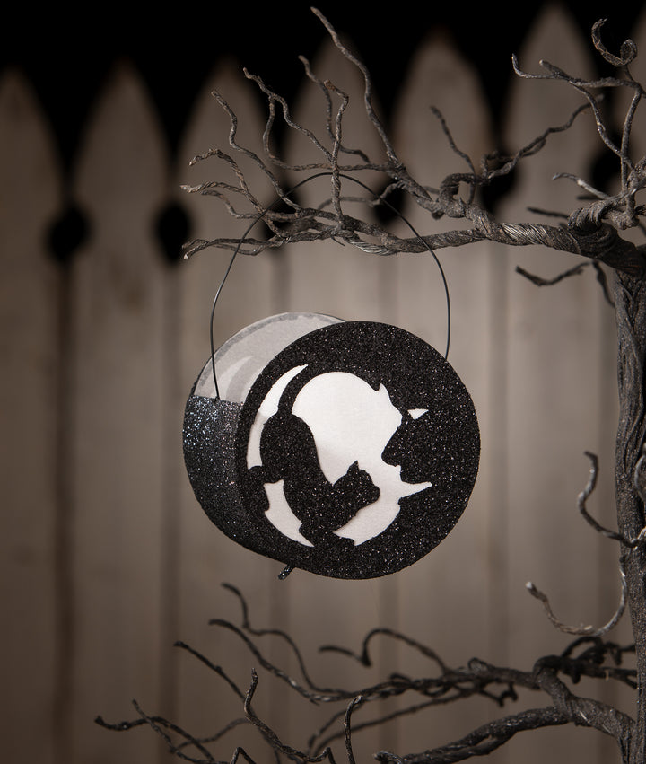 Cat in Moon Lantern by Bethany Lowe Designs, image 3