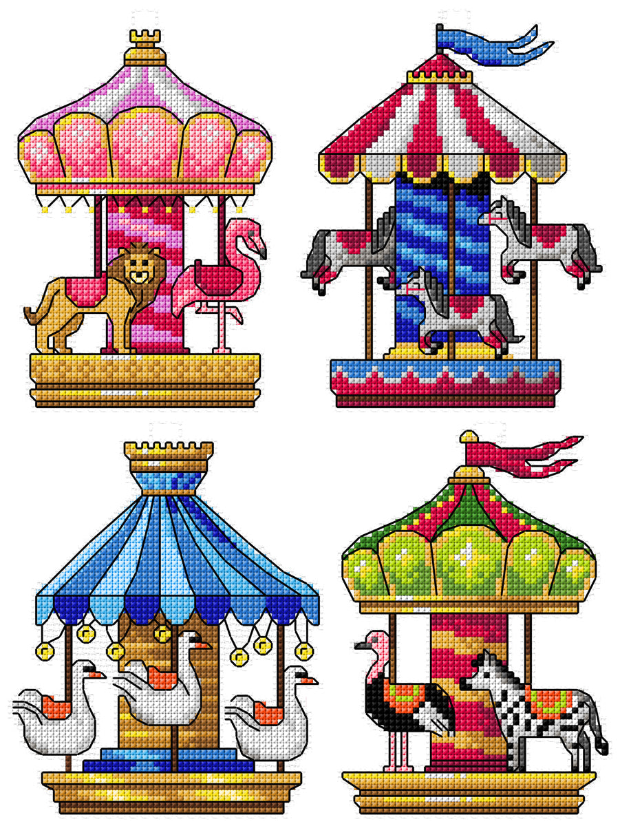 Merry-go-rounds 203CS Counted Cross-Stitch Kit