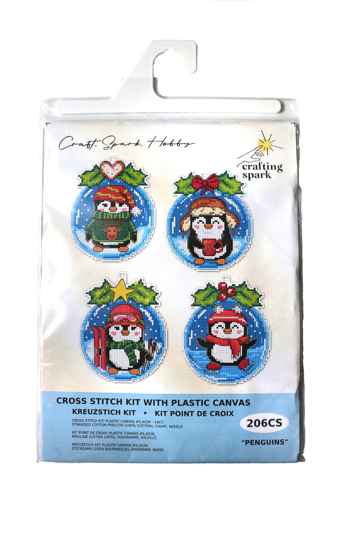Penguins in a Bauble 206CS Counted Cross-Stitch Kit