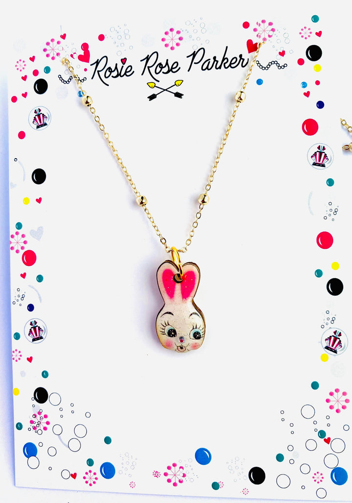 Easter Bunny Charm Necklace by Rosie Rose Parker