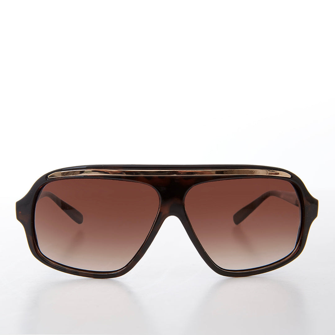 Fancy Flat Top Pilot Sunglasses - Renee