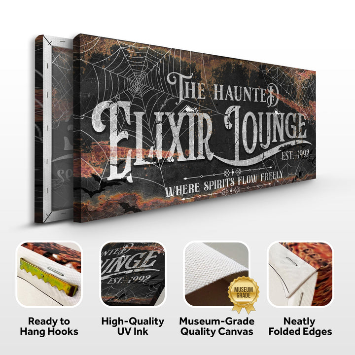 The Haunted Elixir Lounge Halloween Sign III