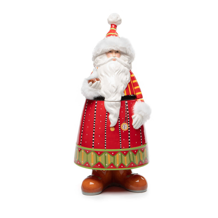 Dash Away Santa Cookie Jar by Patience Brewster