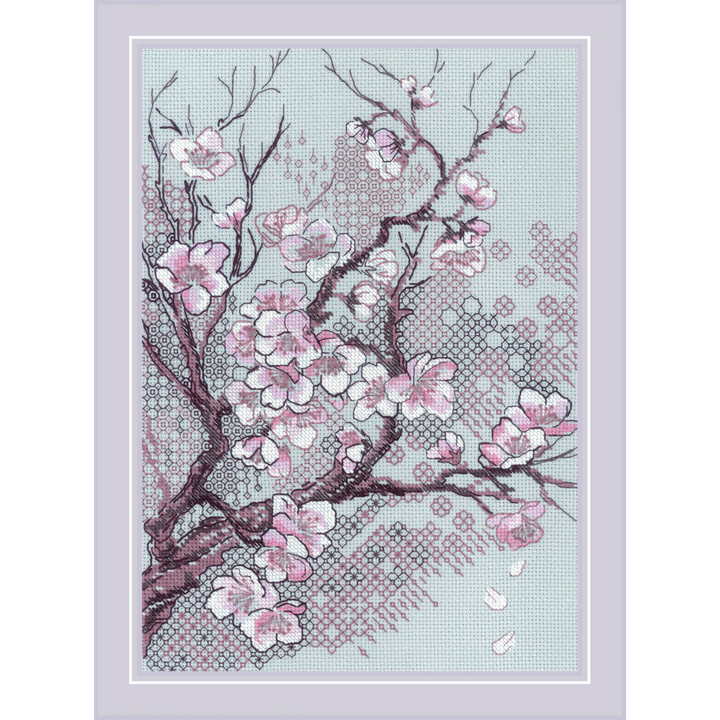 Plum Blossom Counted Cross Stitch Kit by Riolis R2298