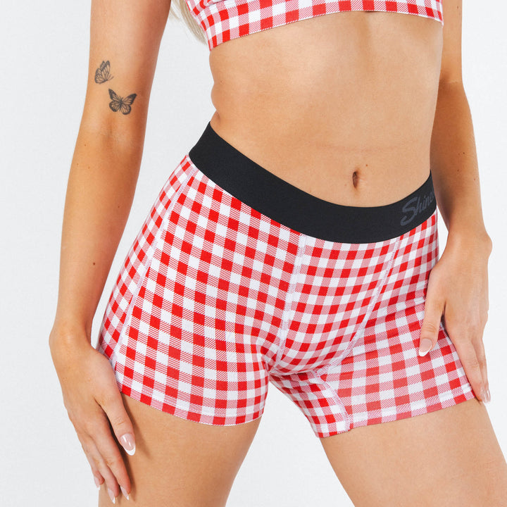 The Hot Diggity | Red Gingham Women’s Boxers