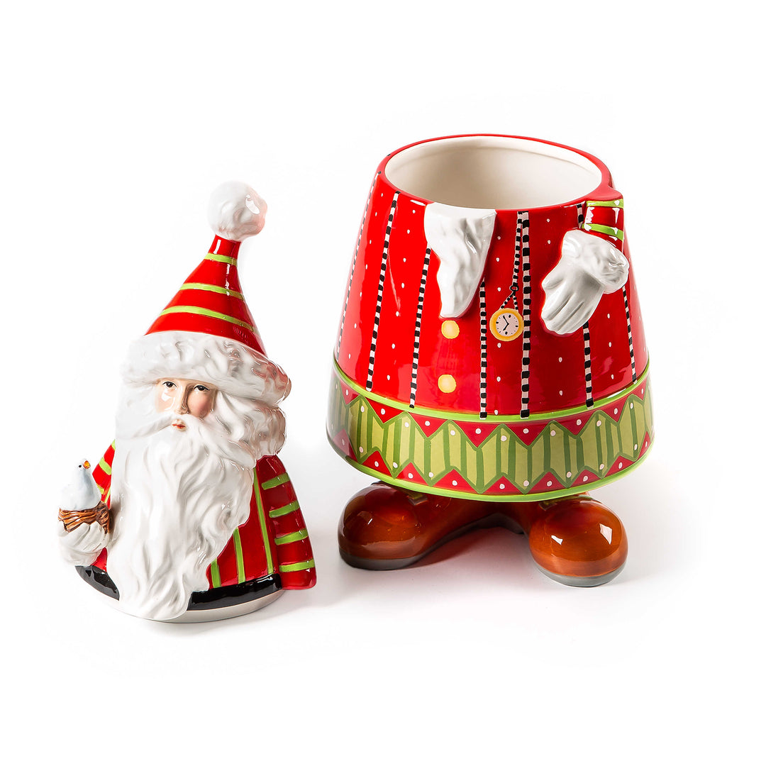 Dash Away Santa Cookie Jar by Patience Brewster