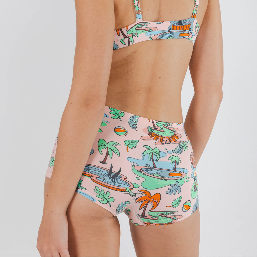 The Motel Hotel | Palm Springs Tropical Modal Boyshort Underwear