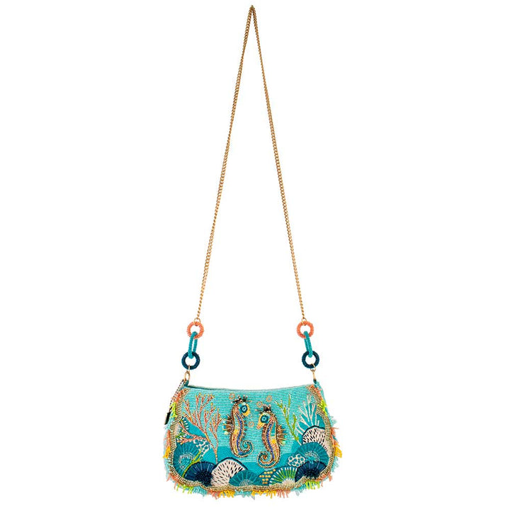 Reef Rider Beaded Beaded Seahorse Crossbody Shoulder Handbag