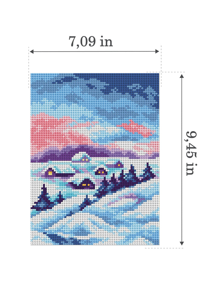 Gobelin canvas for halfstitch without yarn Frosty land 2422F