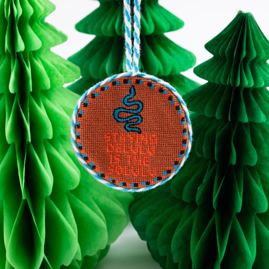 Needlepoint Ornament - Delulu