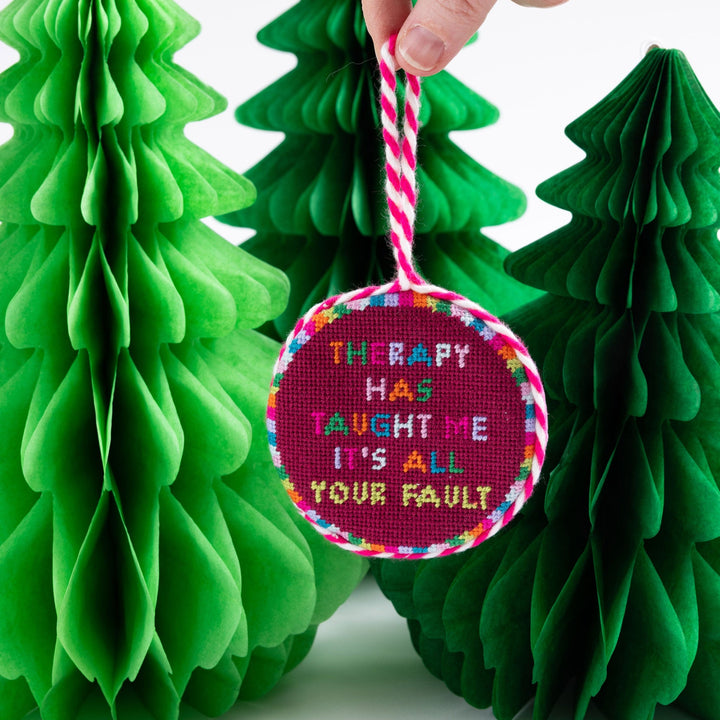 Needlepoint Ornament - Therapy