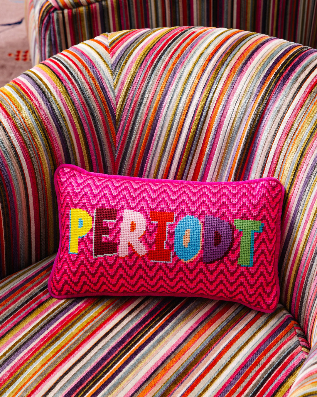 Periodt Needlepoint Pillow