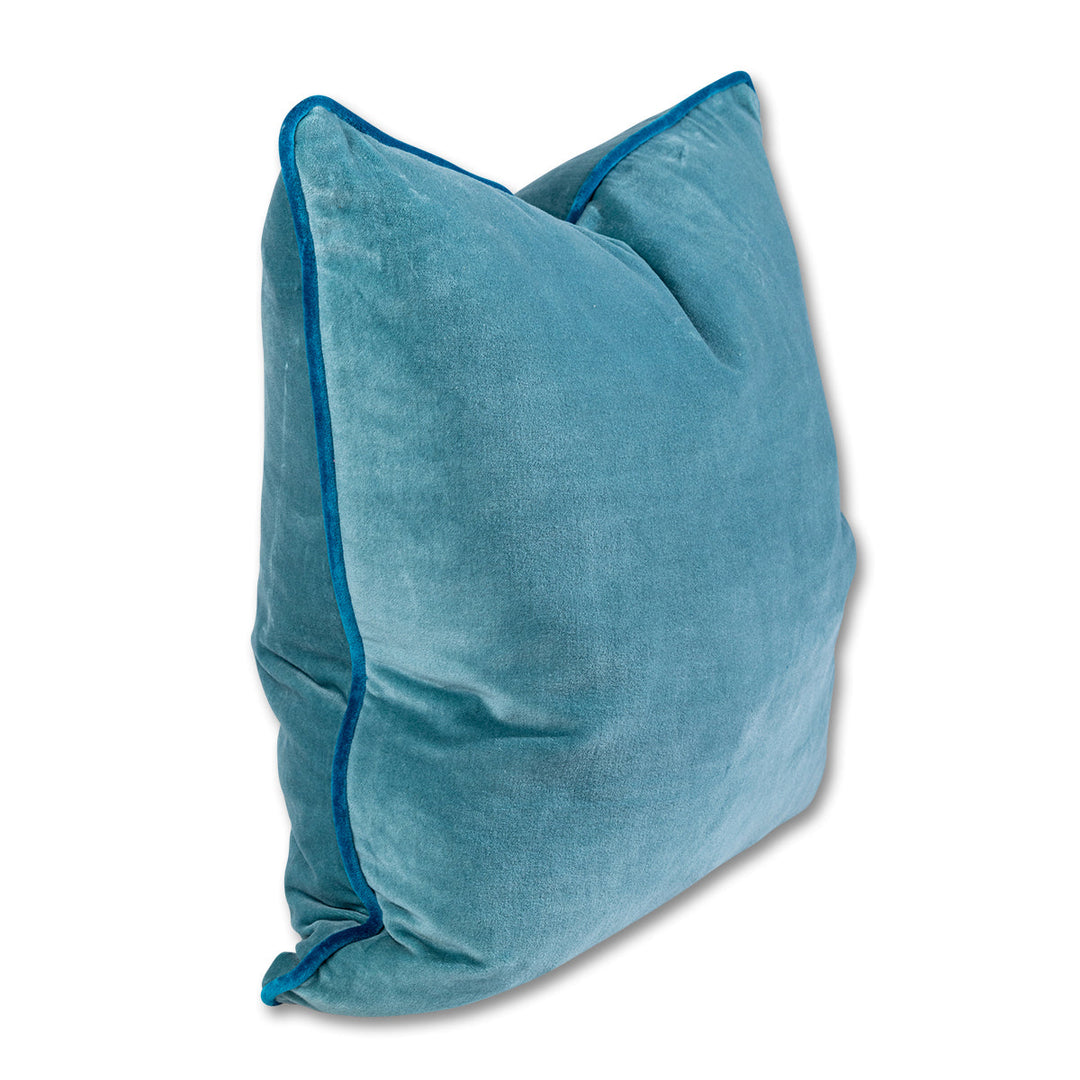 Charliss Velvet Pillow - Aqua + Peacock - Case Only