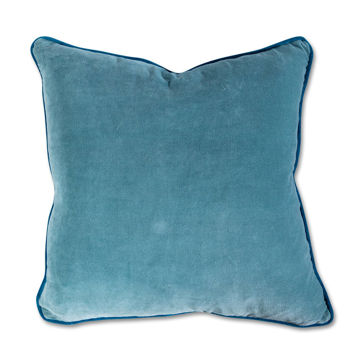 Charliss Velvet Pillow - Aqua + Peacock - Case Only