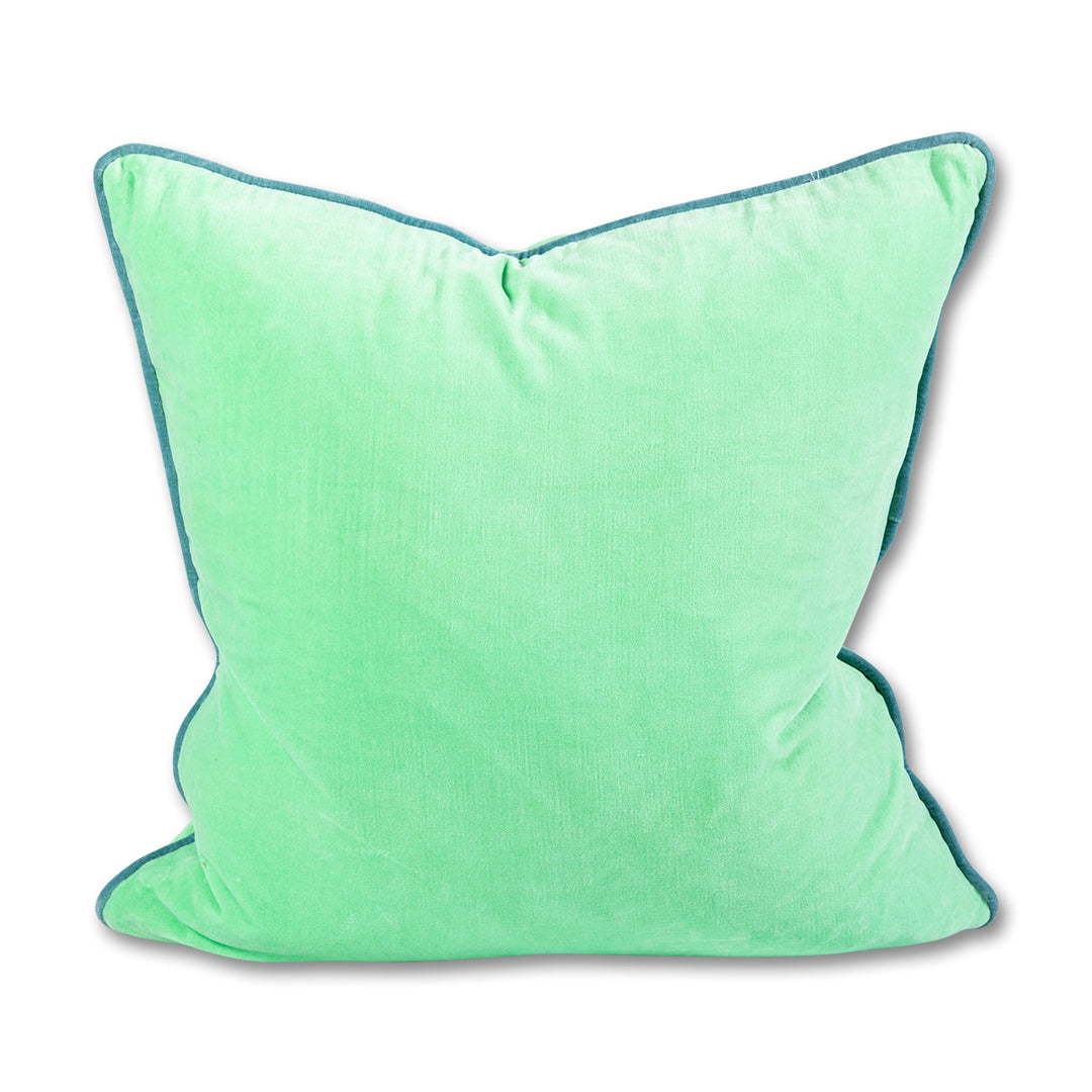 Charliss Velvet Pillow - Mint + Aqua - Case only