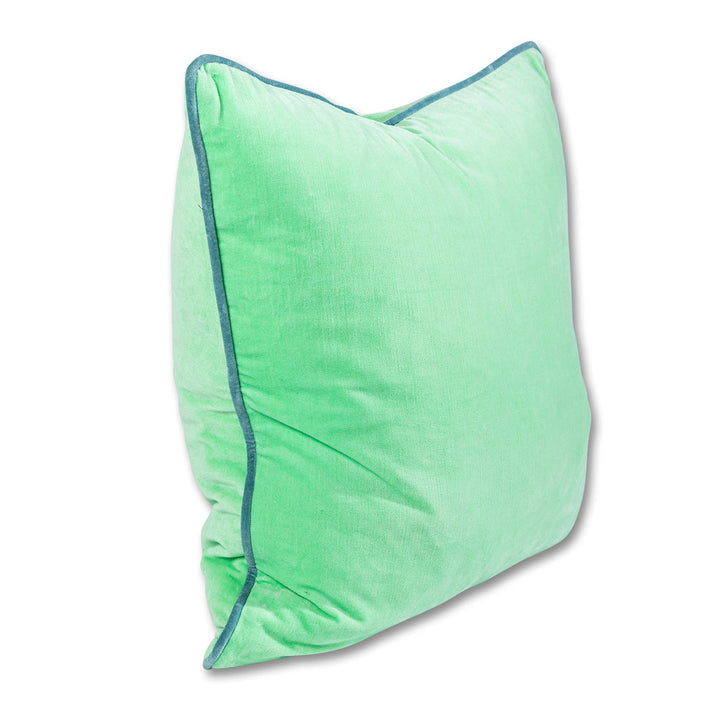 Charliss Velvet Pillow - Mint + Aqua - Case only