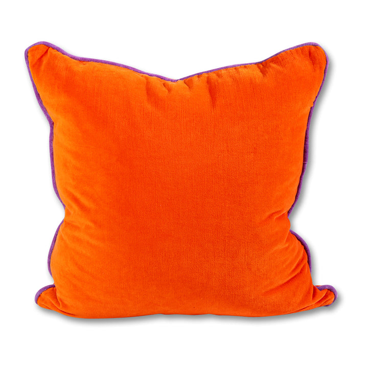 Charliss Velvet Pillow - Orange + Lilac - Case Only
