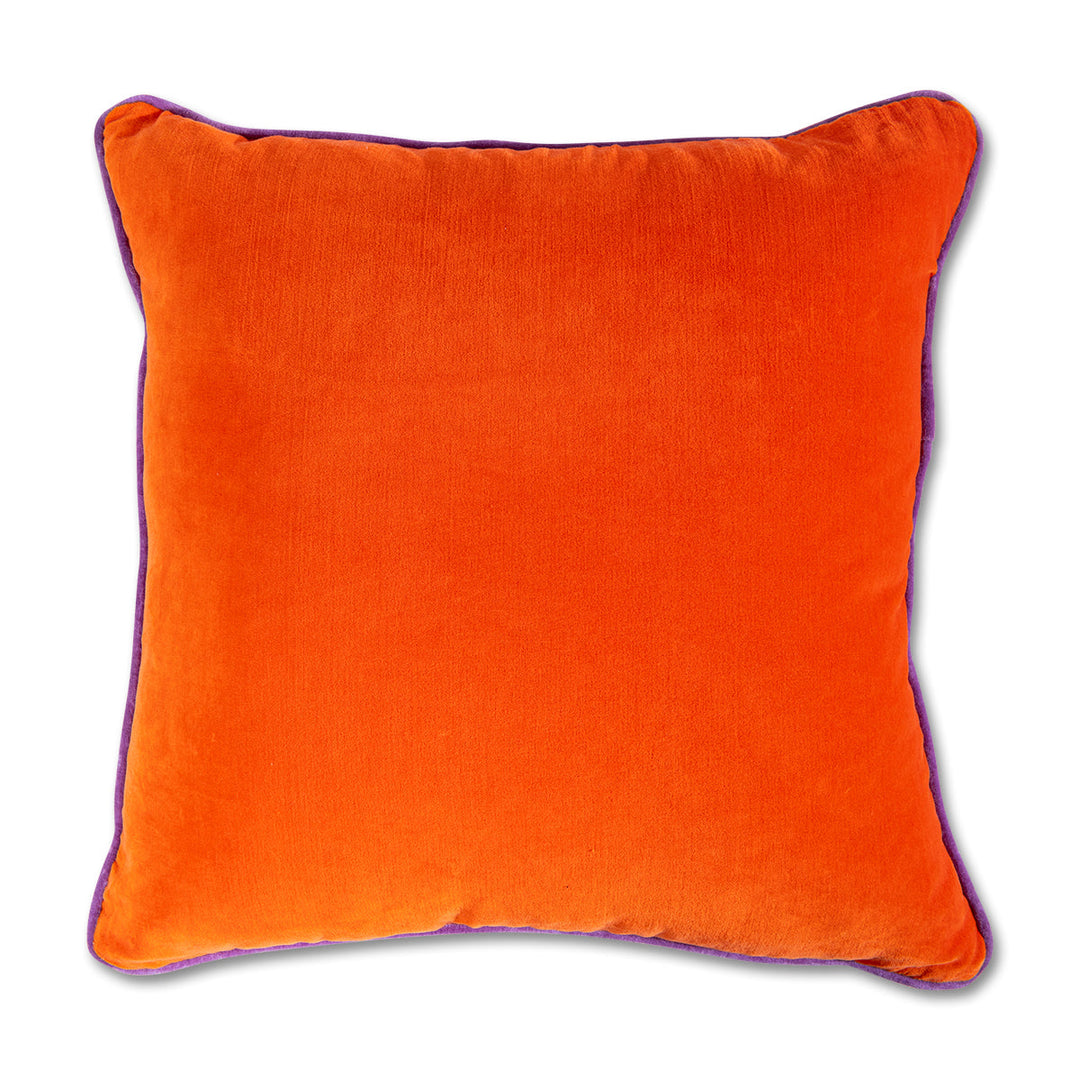 Charliss Velvet Pillow - Orange + Lilac - Case Only