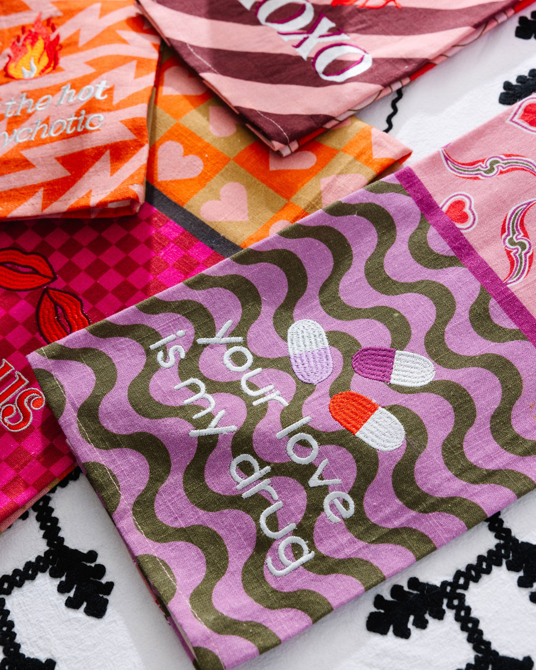 Love is a Drug Dish Towel