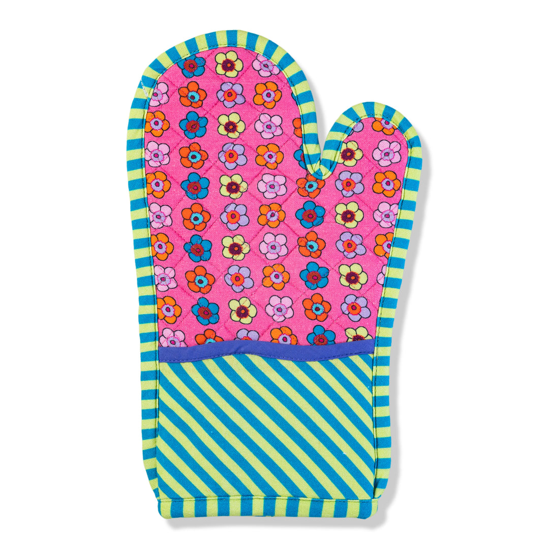 Pink Pot Holder & Oven Mitt