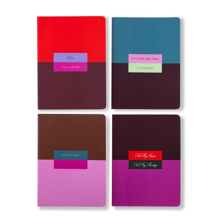 Stitched Notebook S/4 - Colorblock