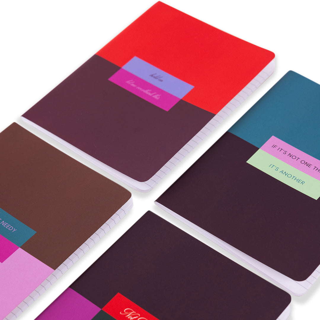 Stitched Notebook S/4 - Colorblock