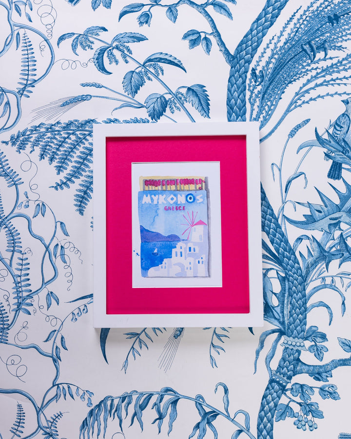 Mykonos Matchbook Art Print