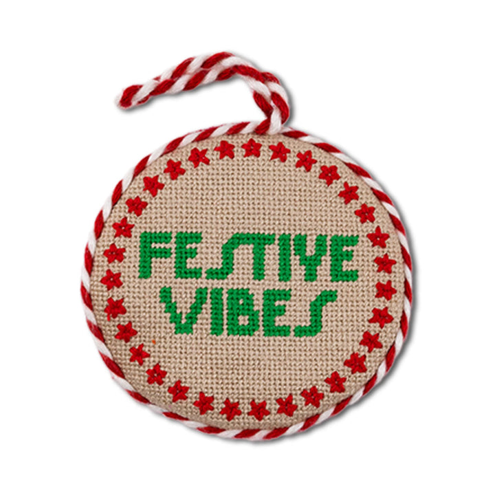 Needlepoint Ornament - Festive Vibes