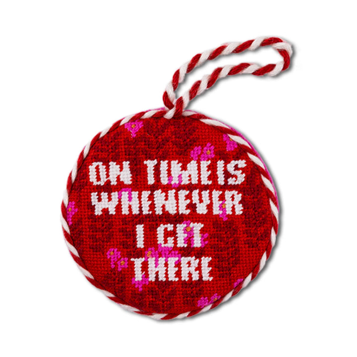 Needlepoint Ornament - On Time
