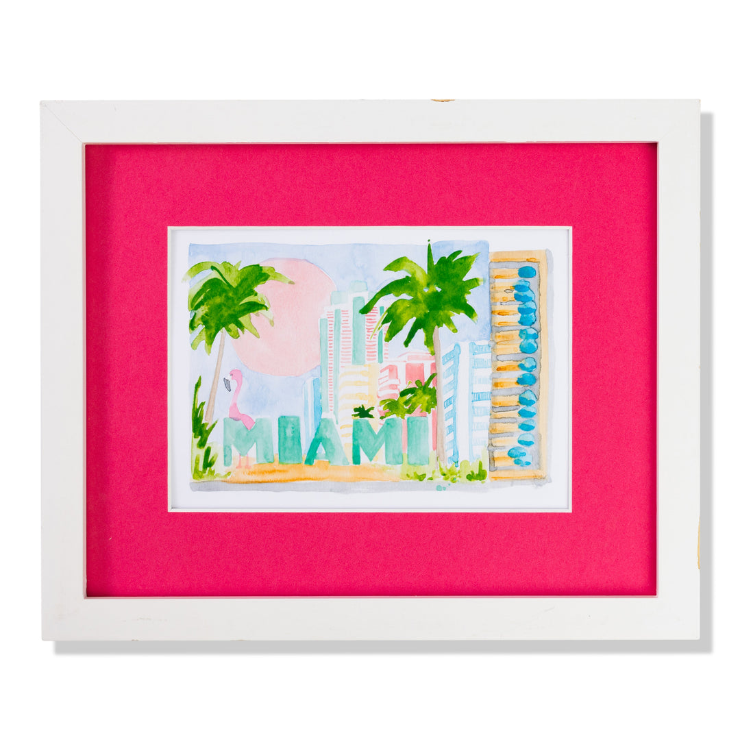 Miami Matchbook Art Print