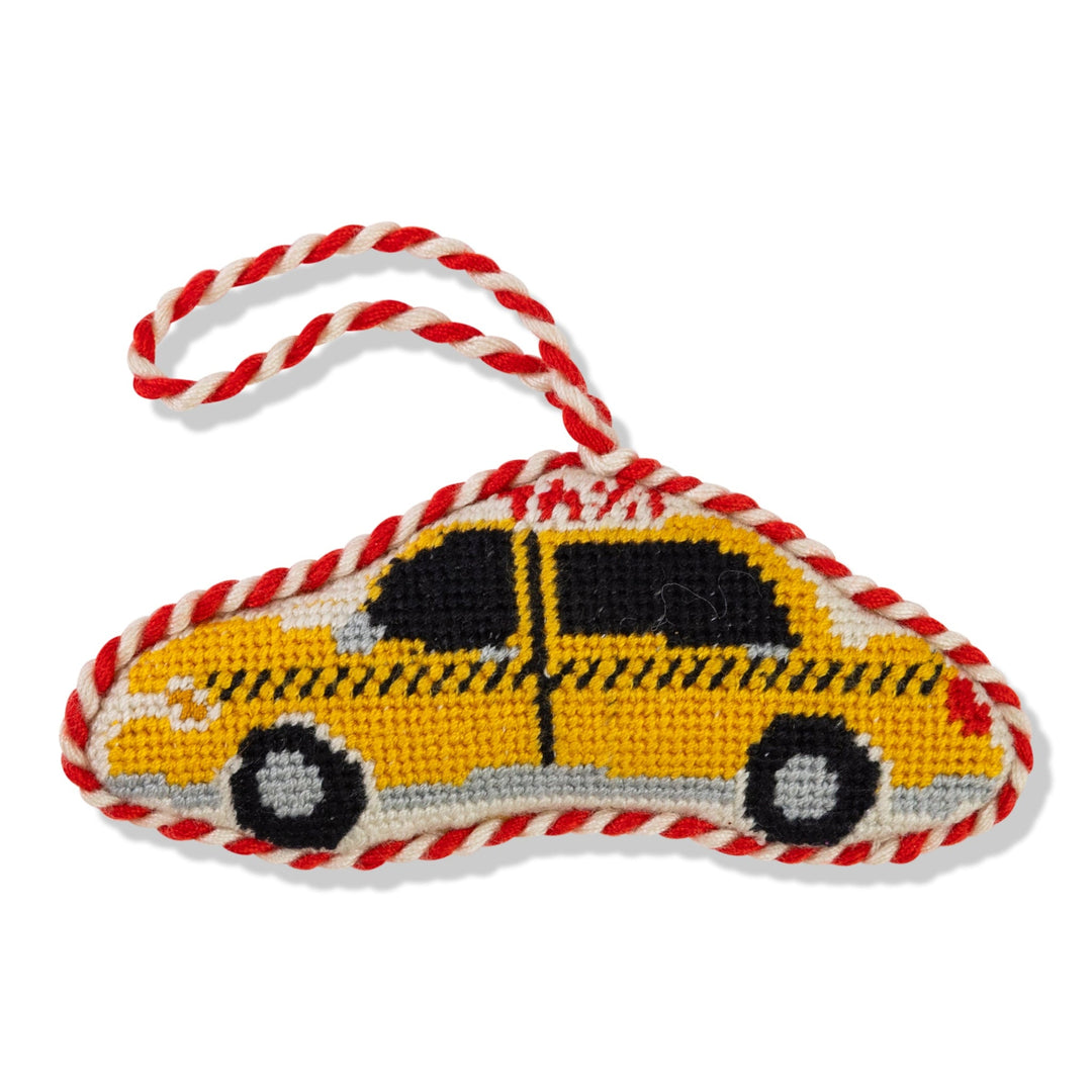 Needlepoint Icon Ornament - Taxi Cab