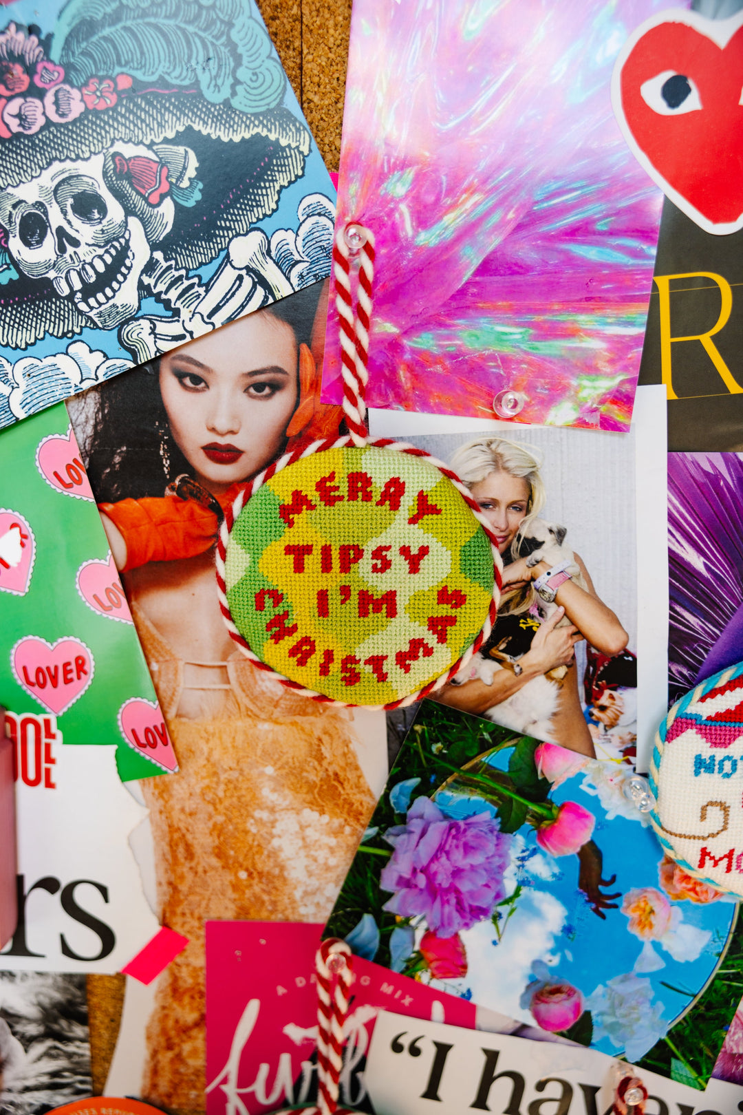 Needlepoint Ornament - Merry Tipsy