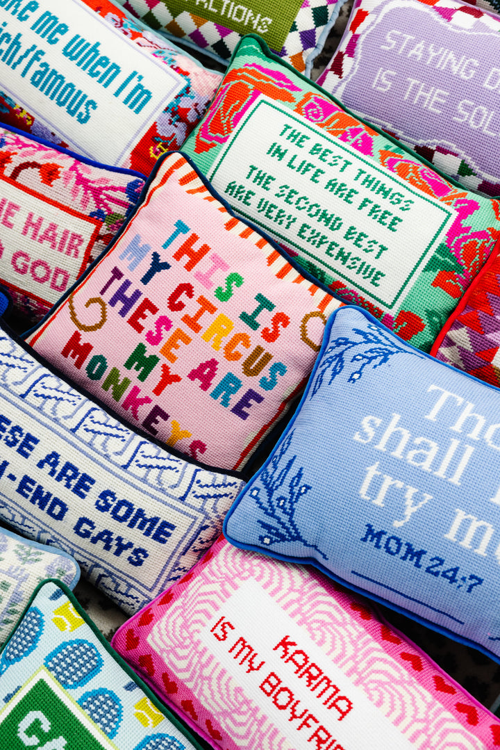 My Circus Needlepoint Pillow