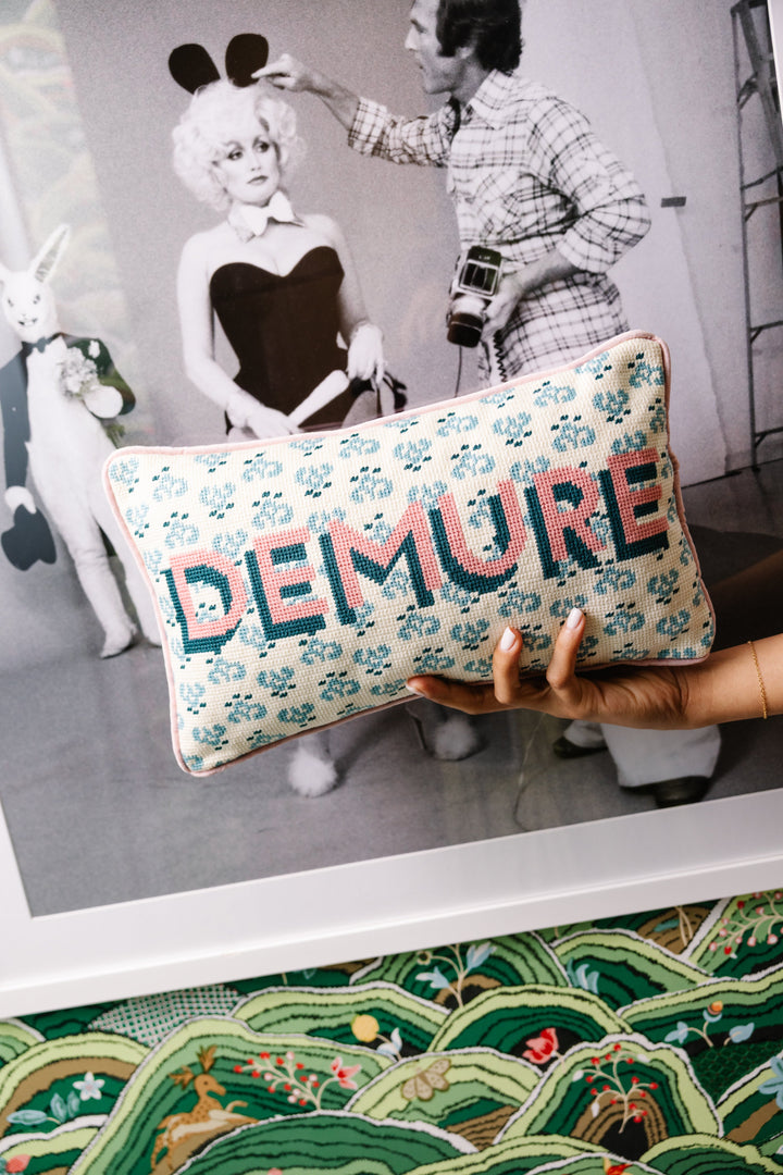 Demure Needlepoint Pillow