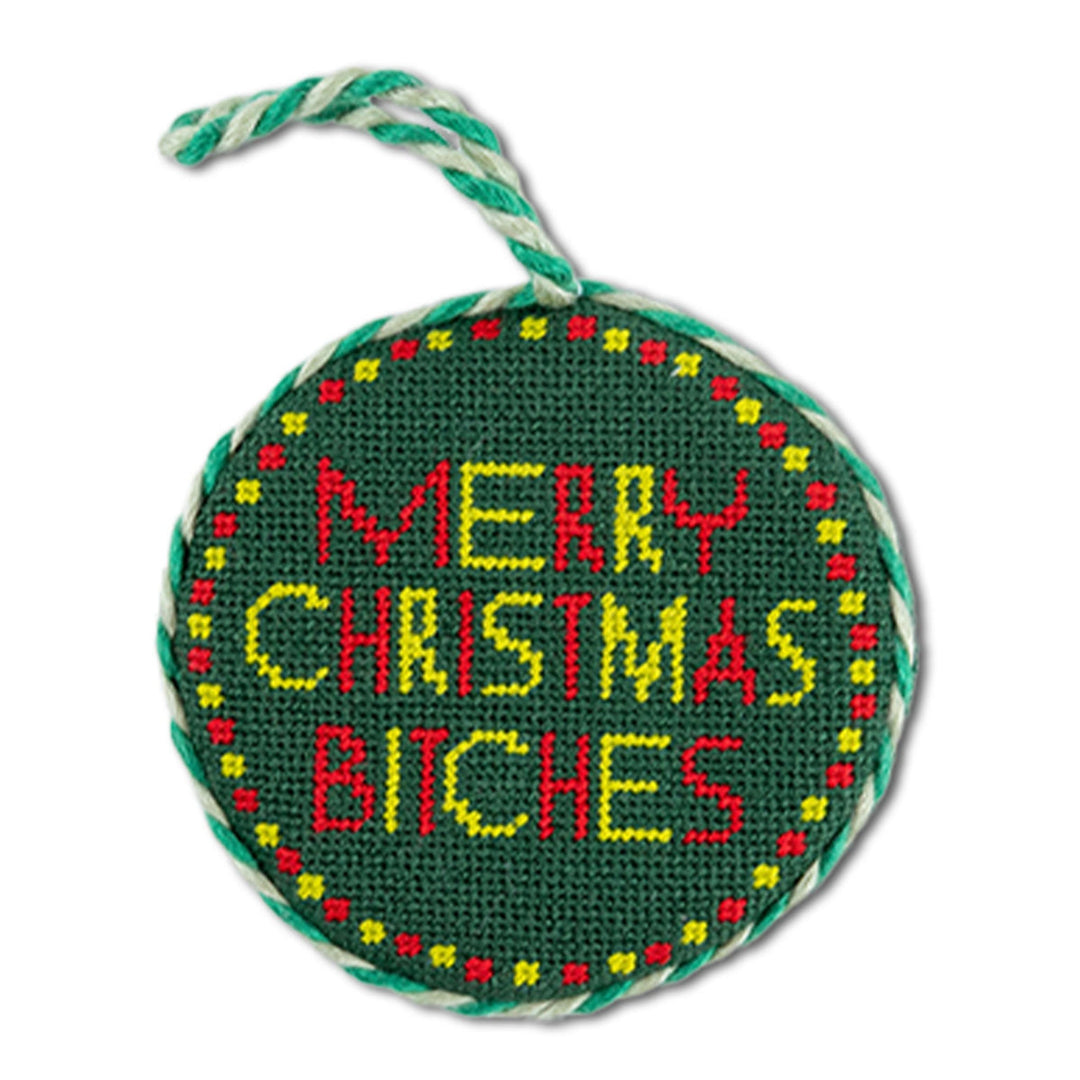 Needlepoint Ornament - Merry Christmas Bitches